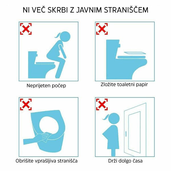 SeatGuard™ | Personalizirane in higienske prevleke za javna stranišča (50+50 BREZPLAČNO)